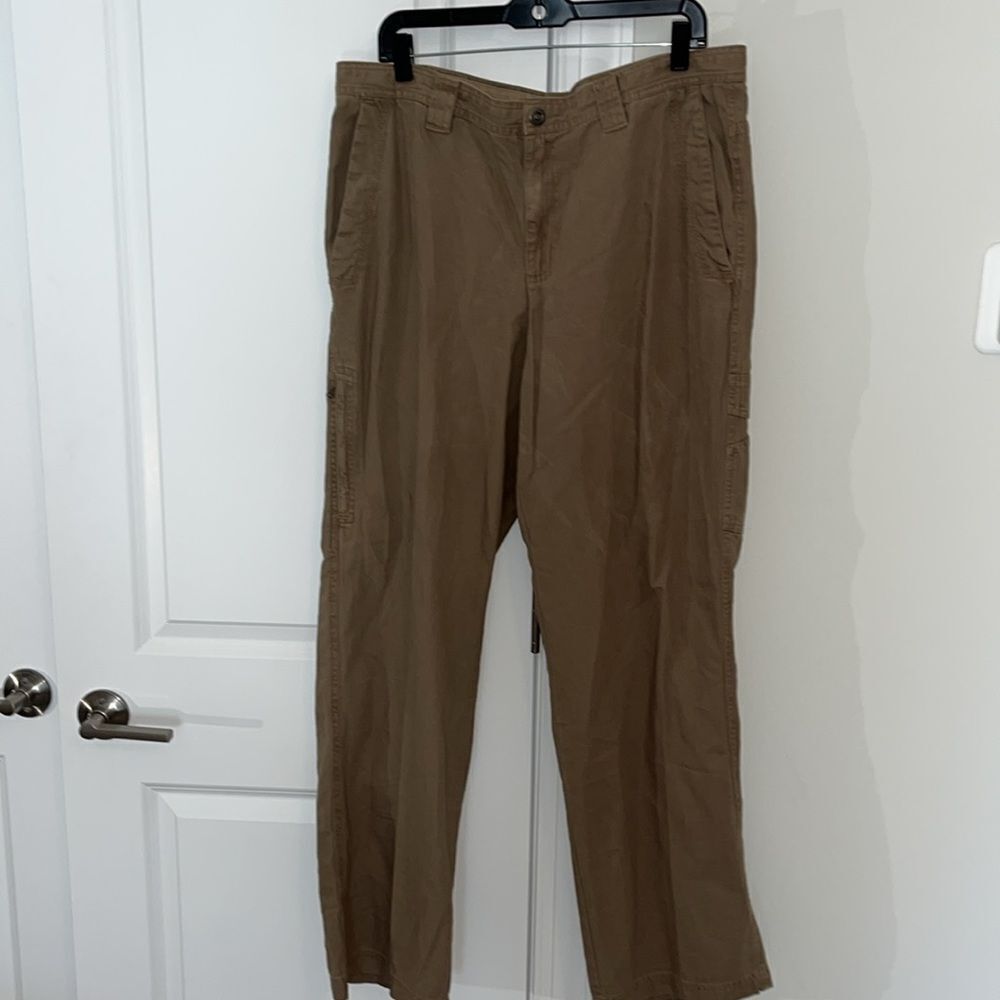 Mega Pocket Columbia Cotton Cargo Work Trail Himing Pants 36 x 32 Omni Shield